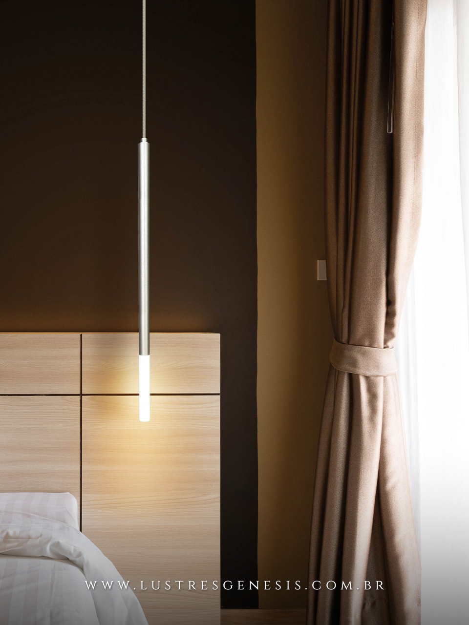 Lustre Pendente Ice I Metalúrgica Itamonte Ø2,5cm Luminaria para Bancada de Cozinha, Balcão de Cozinha, Lavabo e Suite Master